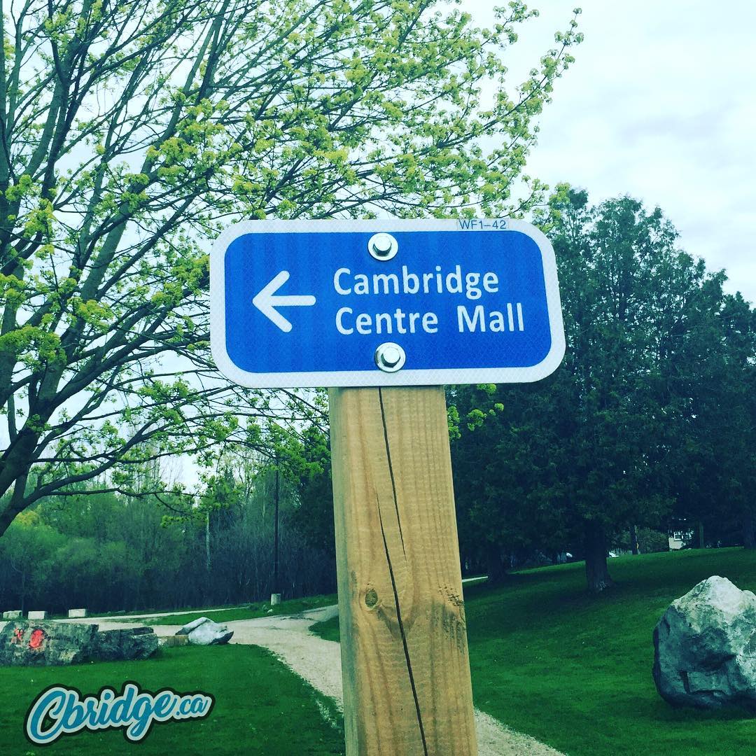 This sign has always been puzzling. It’s in Soper Park and really doesn’t point towards the mall at all