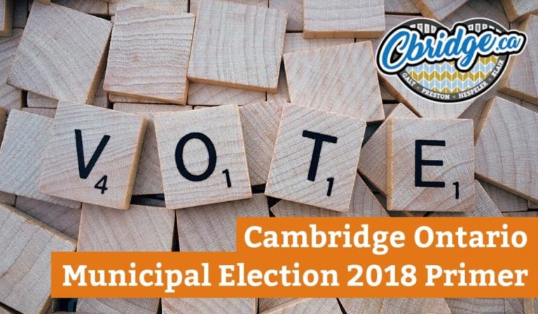Cambridge Ontario Municipal Election 2018 Primer